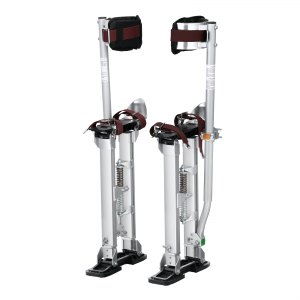 VEVORDrywallStilts,18''-30''AdjustableAluminumToolStiltswithProtectiveKneePads,DurableandNon-slipWorkStiltsforSheetrockPainting,Walking,Taping,Silver