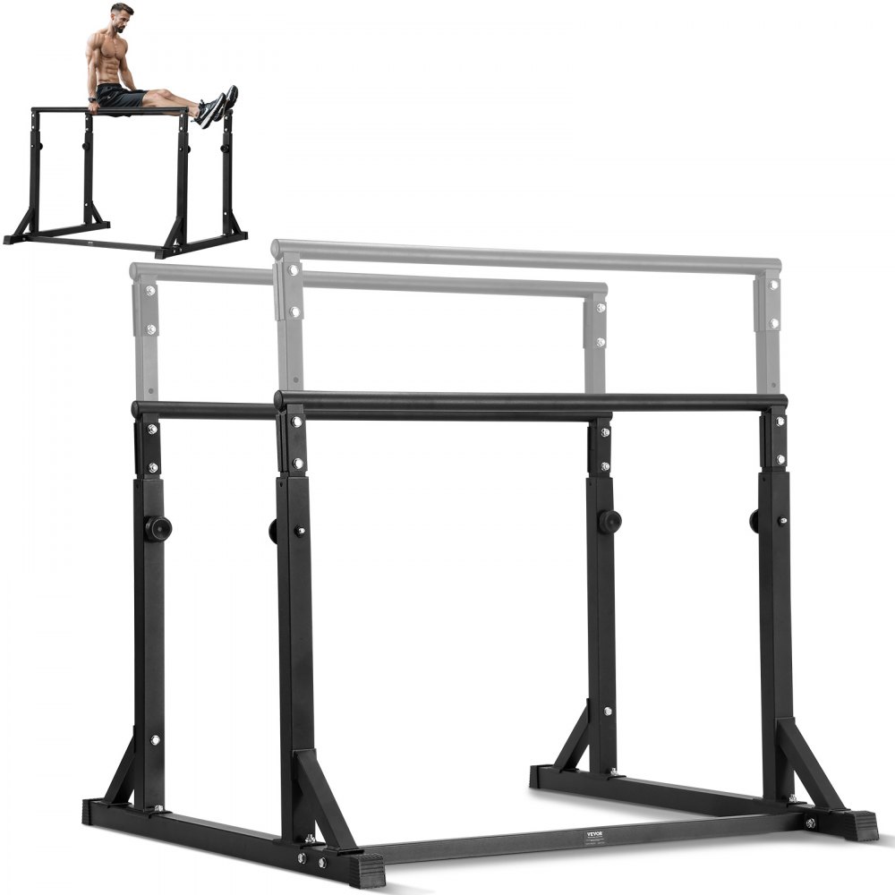 VEVOR Dip Bar, 800 lbs Capacity, Heave Duty Dip Stand Station with ...