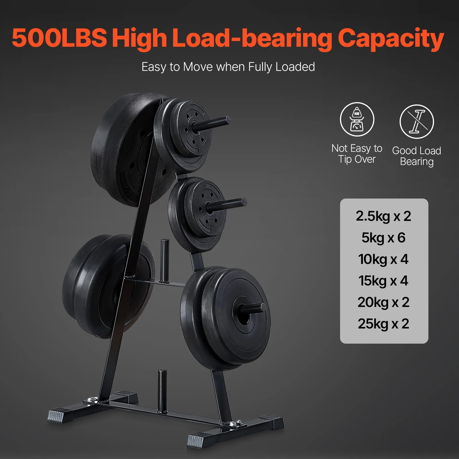 VEVOR Weight Plate Rack, A Frame Weight Plate Tree for 1-Inch Weight ...
