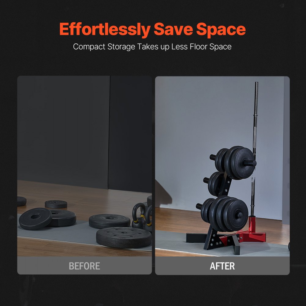 VEVOR Weight Plate Storage Rack — Sturdy and Space-Saving