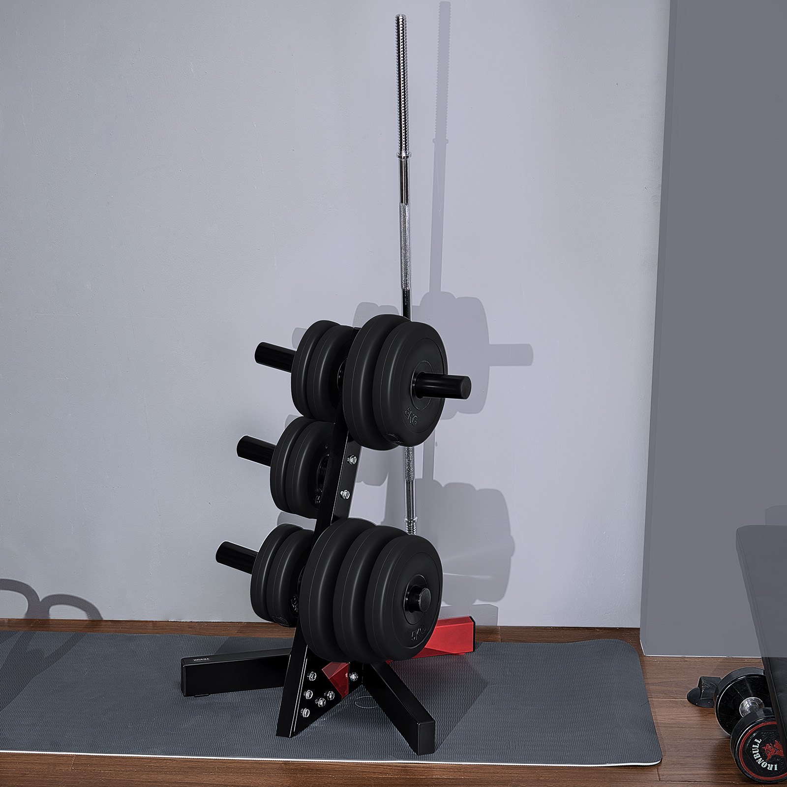 VEVOR Weight Plate Storage Rack — Sturdy and Space-Saving