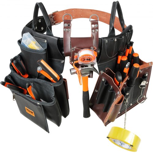 VEVOR Tool Belt, 31 Pockets, Adjusts 32 Inches to 54 Inches