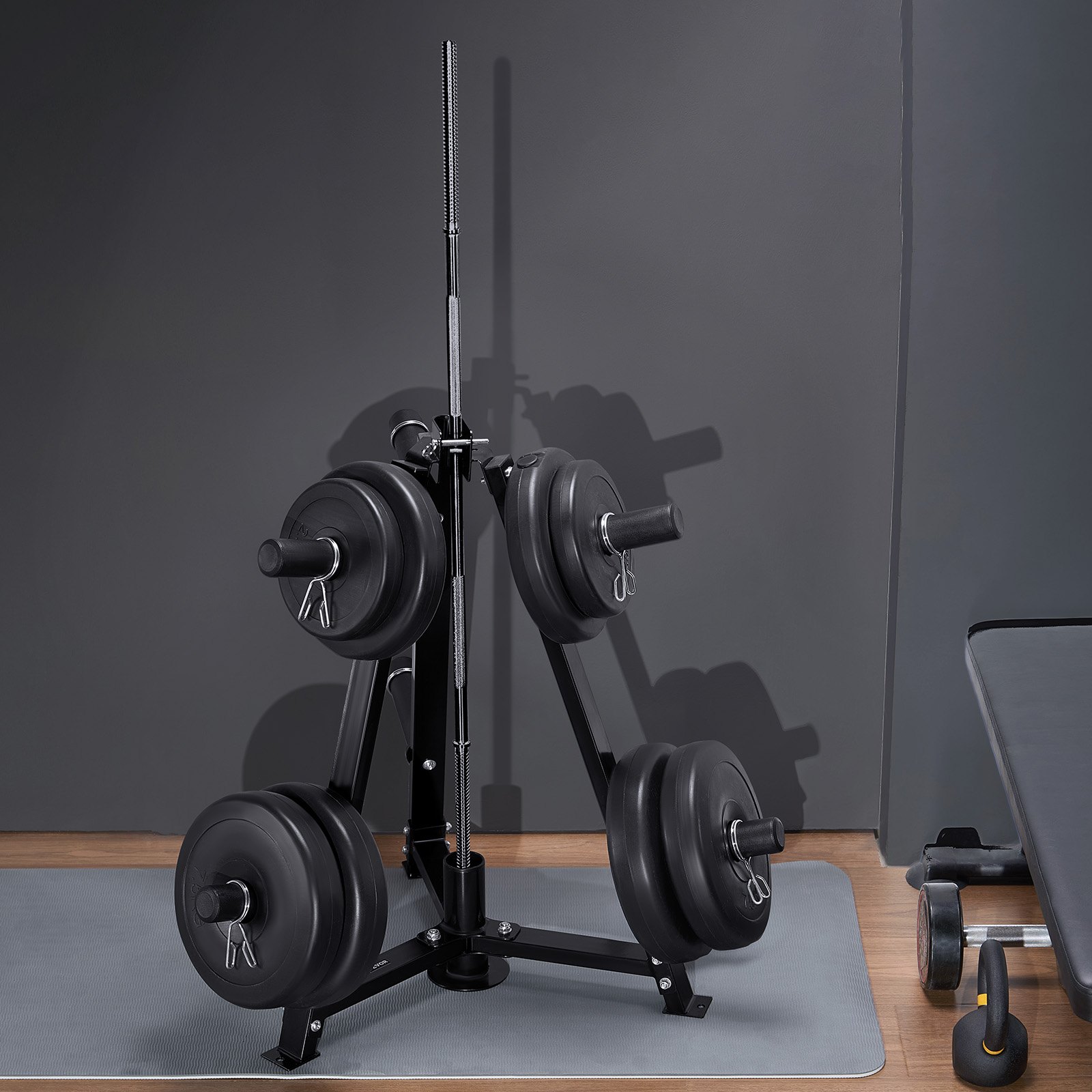 VEVOR Weight Plate Rack, Weight Plate Tree for 2-Inch Weight Plates