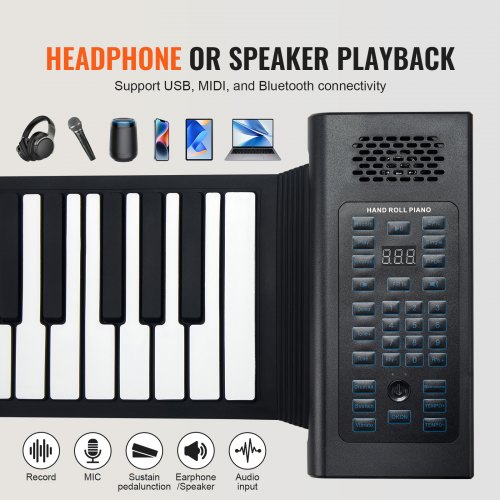 VEVOR Roll Up Piano Keyboard — 88-Key, Portable & Electronic