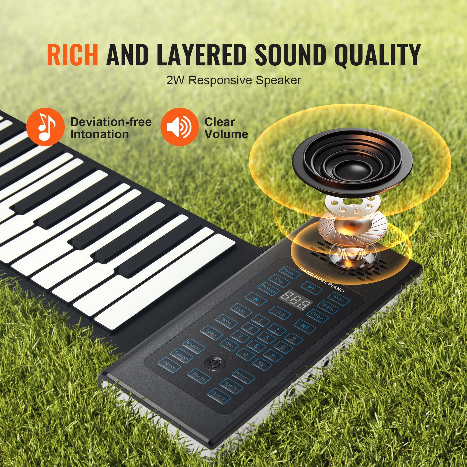 61 Keys Hand Roll Up Piano Portable Folding Electr... – Vicedeal