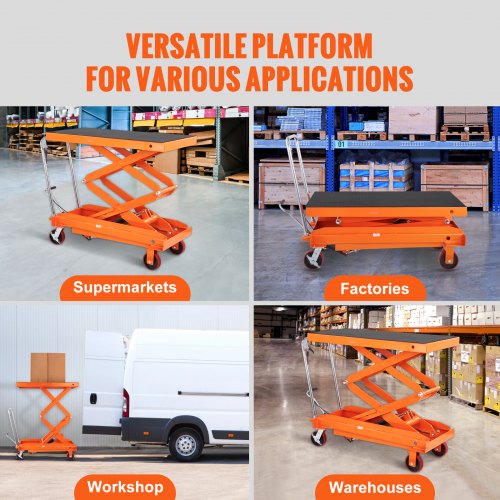 タイラー 8本 VEVOR Hydraulic Lift Table Cart, 1760lbs Capacity 59