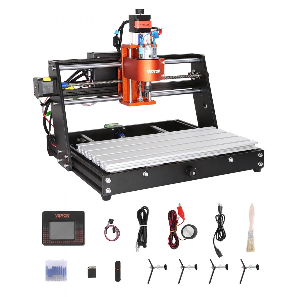 Vevor Router Dimensions VEVOR CNC Router Machine 120W 3 Axis GRBL Control Wood Engraving ...