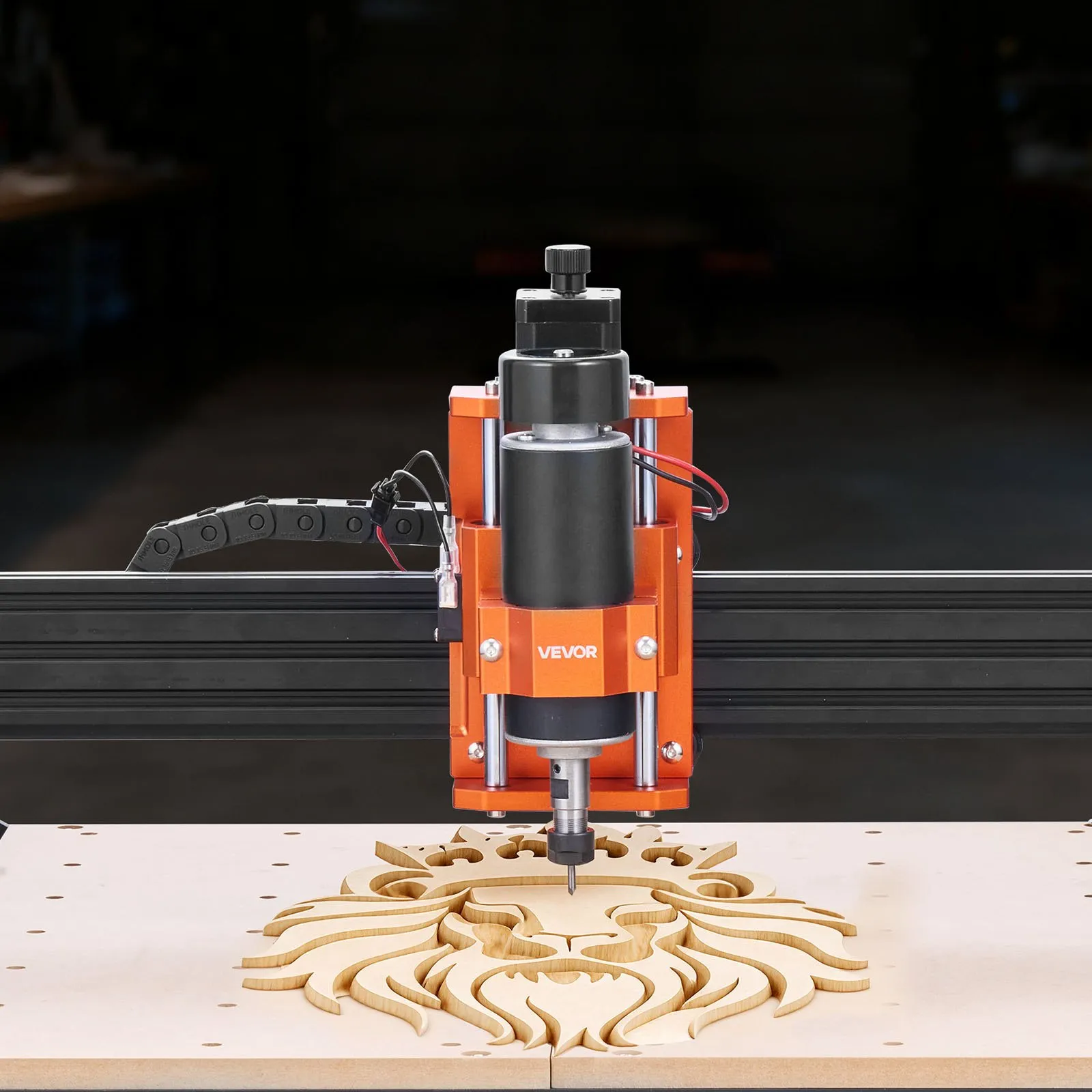 VEVOR CNC Router Machine, 300W Spindle, 3-Axis Wood Engraving Milling ...