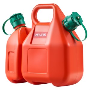 VEVOR Fuel Container, 6 L, Fuel Tank with Spout & 1.9 L Extra Oil ...