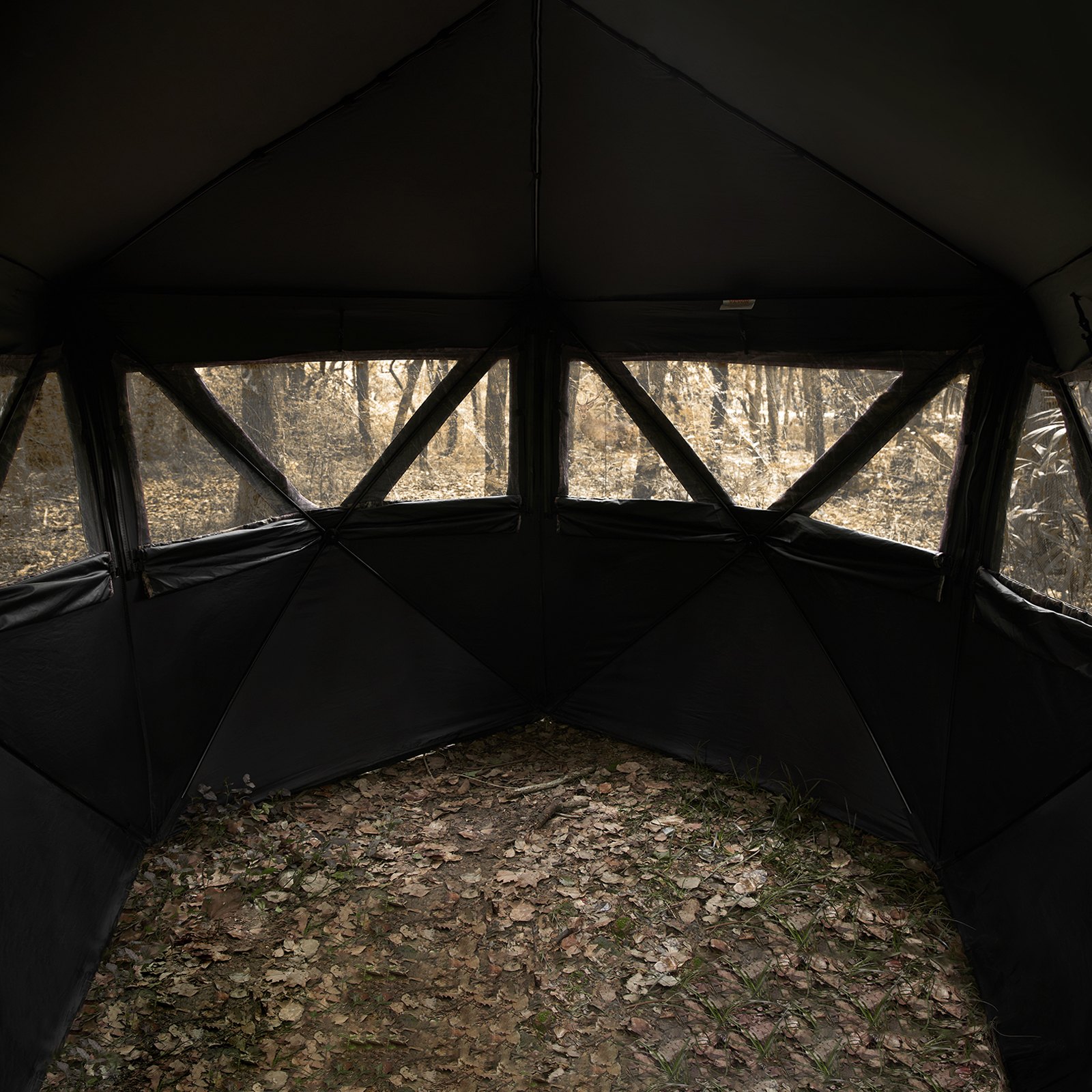 VEVOR Hunting Blind, 288° See Through Ground Blind, 6-7 Person Pop Up ...