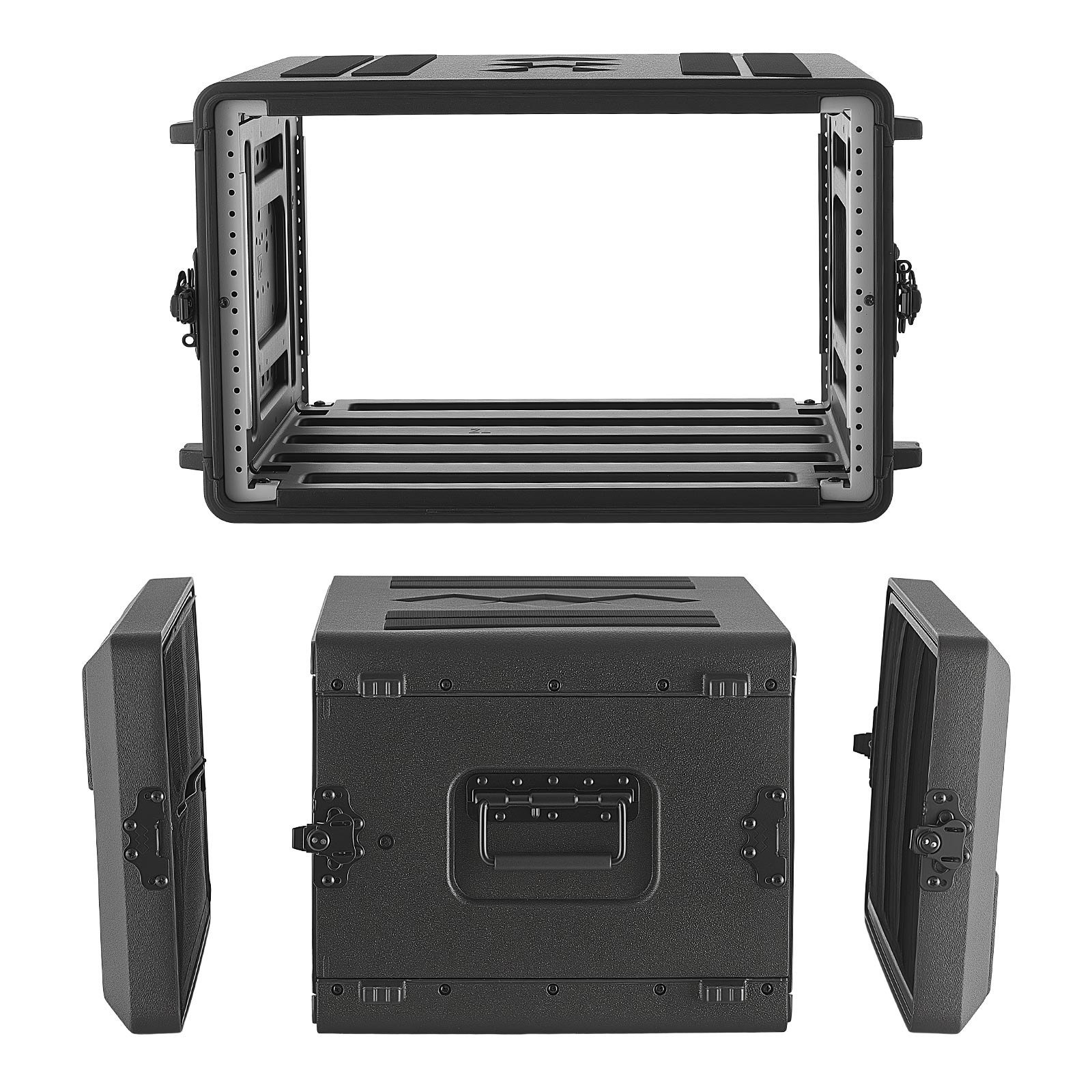 Woudio Racks Case VEVOR 6U Rack Case, 15 in Depth, Rackmount Flight Case Shallow Rack ...