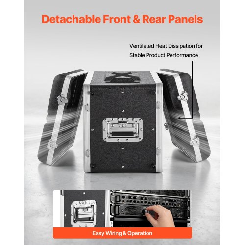 VEVOR 8U Rack Case, 310 mm Depth, Server Rack Cabinet Shallow with