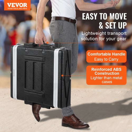 VEVOR Server Rack Case 2u - 19.25 inches, ABS Material
