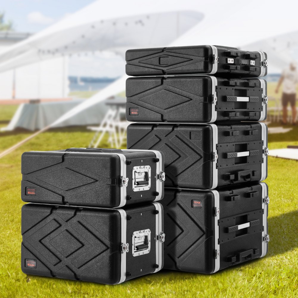 VEVOR Server Rack Case 2u - 19.25 inches, ABS Material