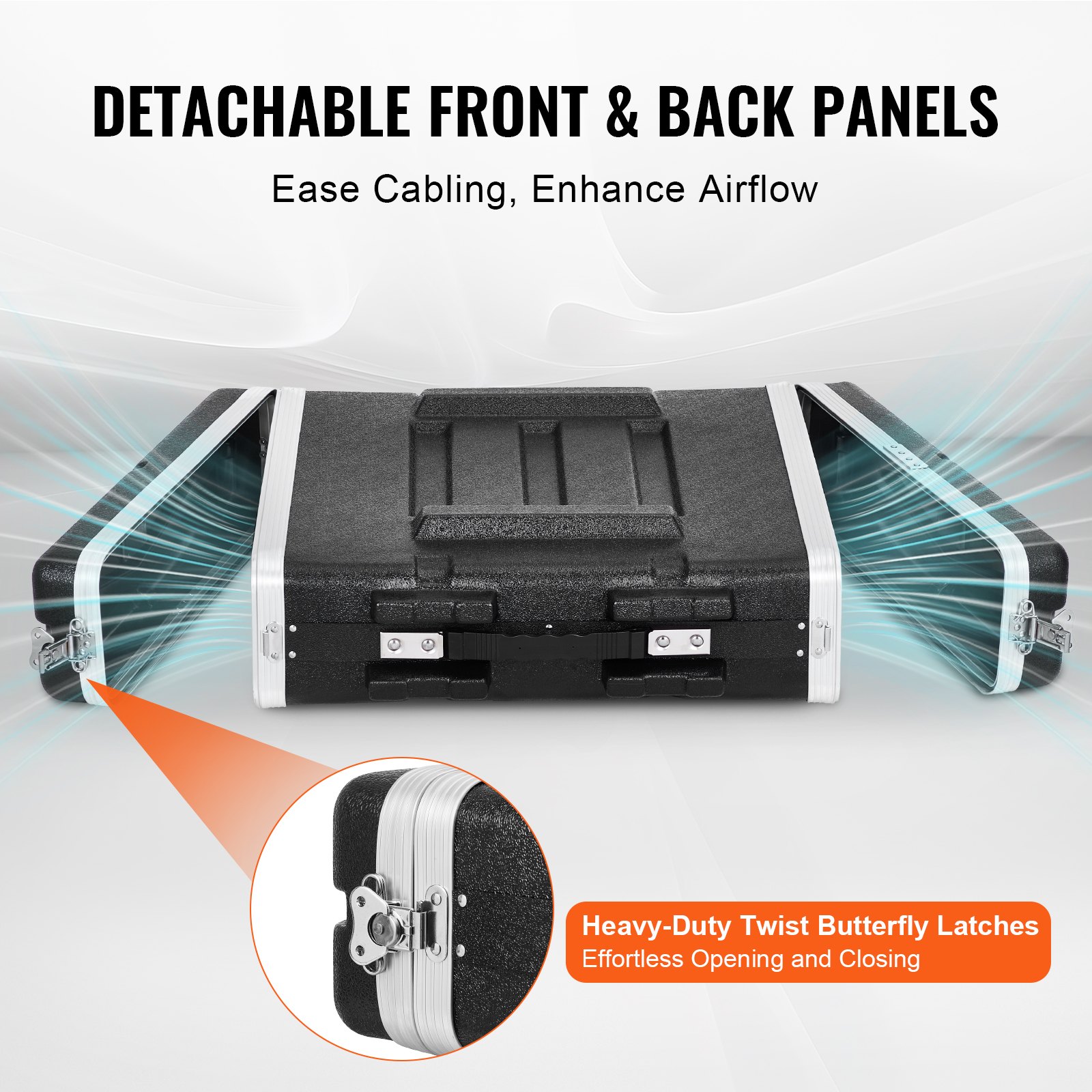 VEVOR 2U Rack Case Server Rack Cabinet 19 in Depth with ABS ...