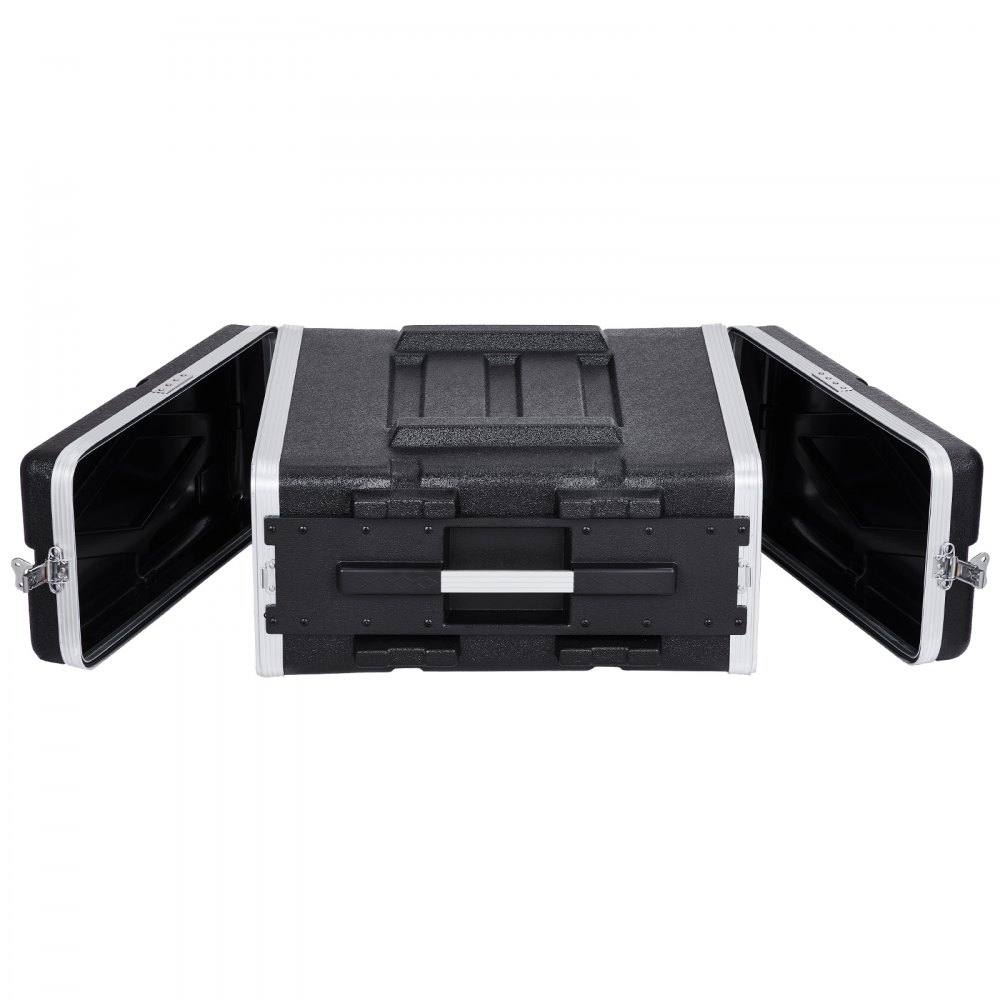 VEVOR 4U Case Rack – 19 Inch Depth, 2 Panels, 4 Latches
