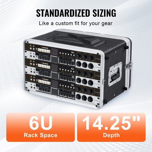 VEVOR 6U Rack Case Server Rack Cabinet 14 in Depth with ABS ...