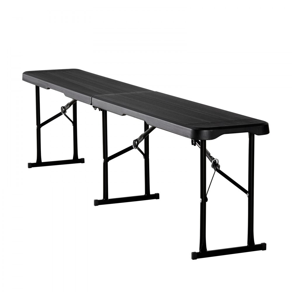VEVOR Plastic Folding Bench, 6 ft Portable Bench for Outdoor Picnic ...