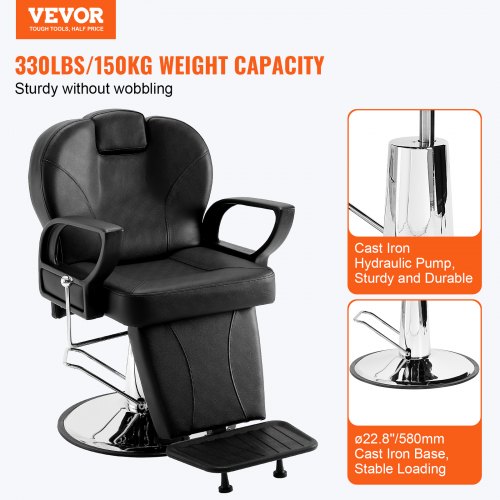 Hydraulic Salon Chair 360° Swivel | Blue and Gold Professional Stylist Equipment