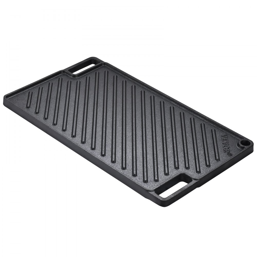 Vevor Reversible Grillgriddle 97x167 Pre Seasoned Cast Iron Griddle Rectangular Double 