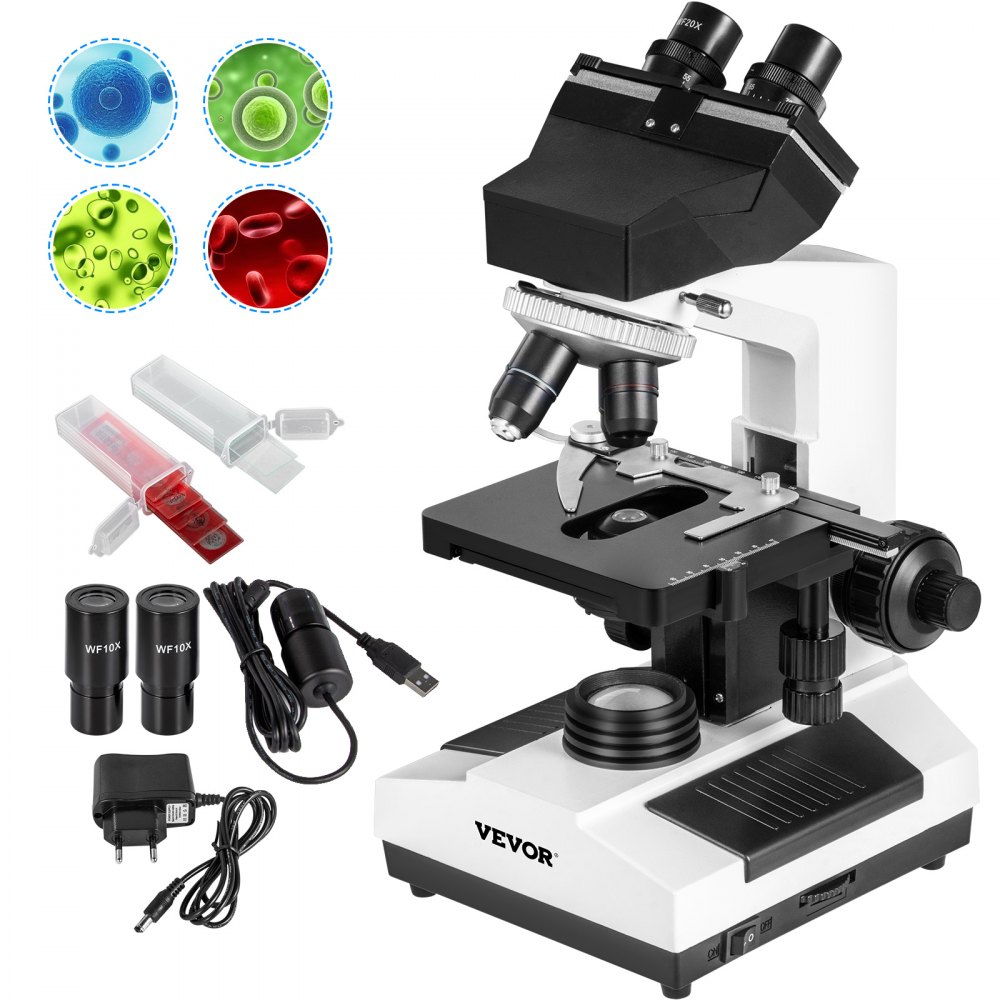 Vevor Binocular Compound Microscope Digital Compound Microscope 40x ...