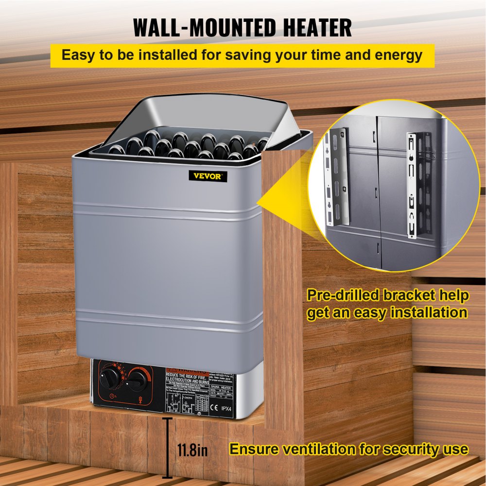 VEVOR Sauna Heater 9KW Dry Steam Bath Sauna Heater Stove 220V240V with