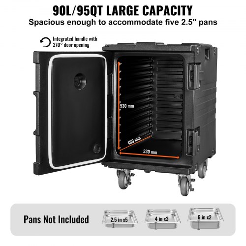 Insulated Food Pan Carrier Stackable Catering Dishbox 90L Chafing Dish ...