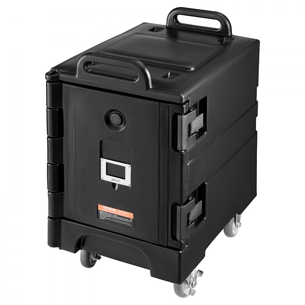 Izolovaný nosič na nádobí, ohřívací box o objemu 81 qt pro catering, nosič na boxy s dvojitými přezkami, ohřívač jídla s předním plněním a rukojeťmi, stohovatelný koncový nakladač s kolečky pro restauraci, kantýnu - miniatura 10