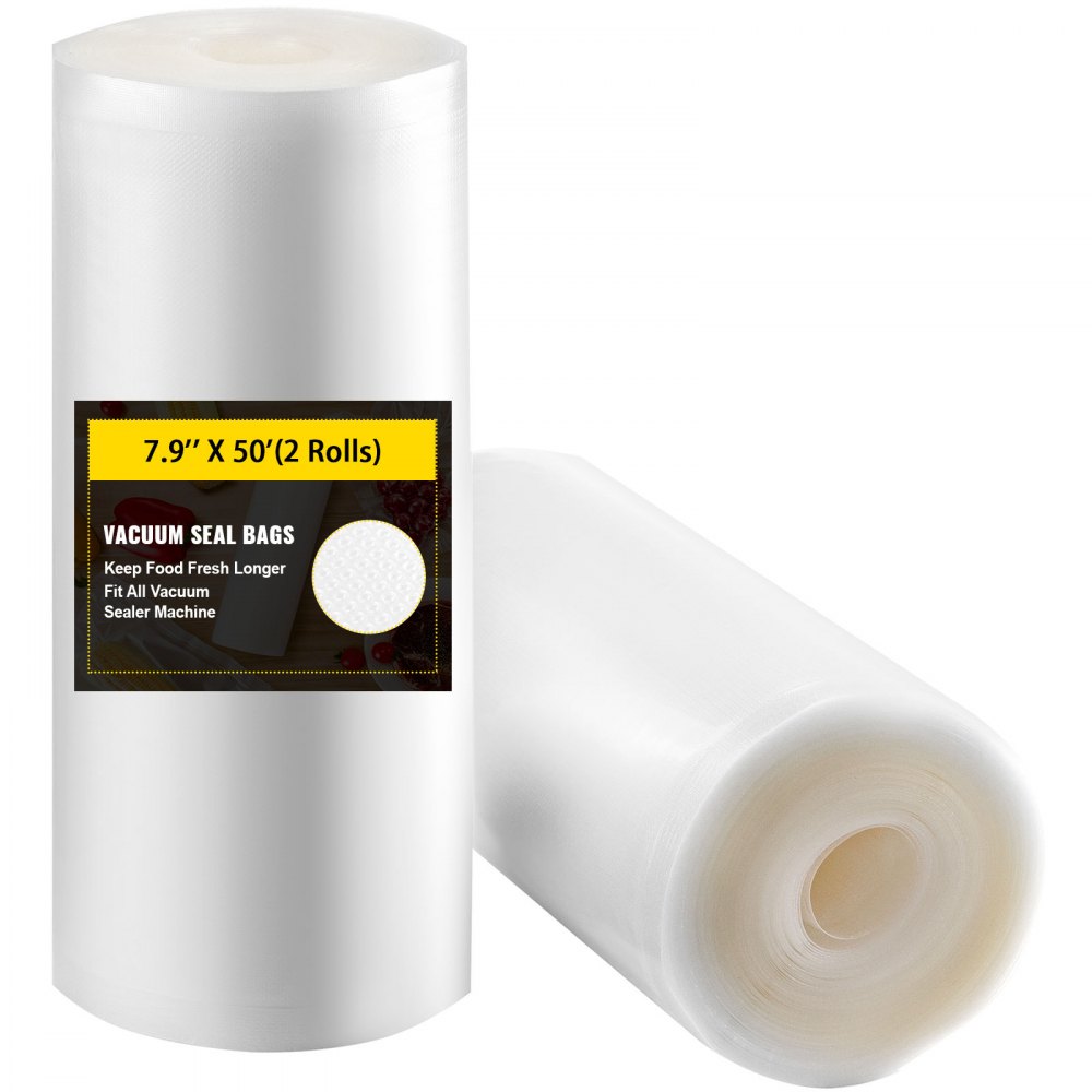 Vevor Vacuum Seal Bags Vacuum Food Storage Bag 7.9 Inch X 50 Ft 2 Packs