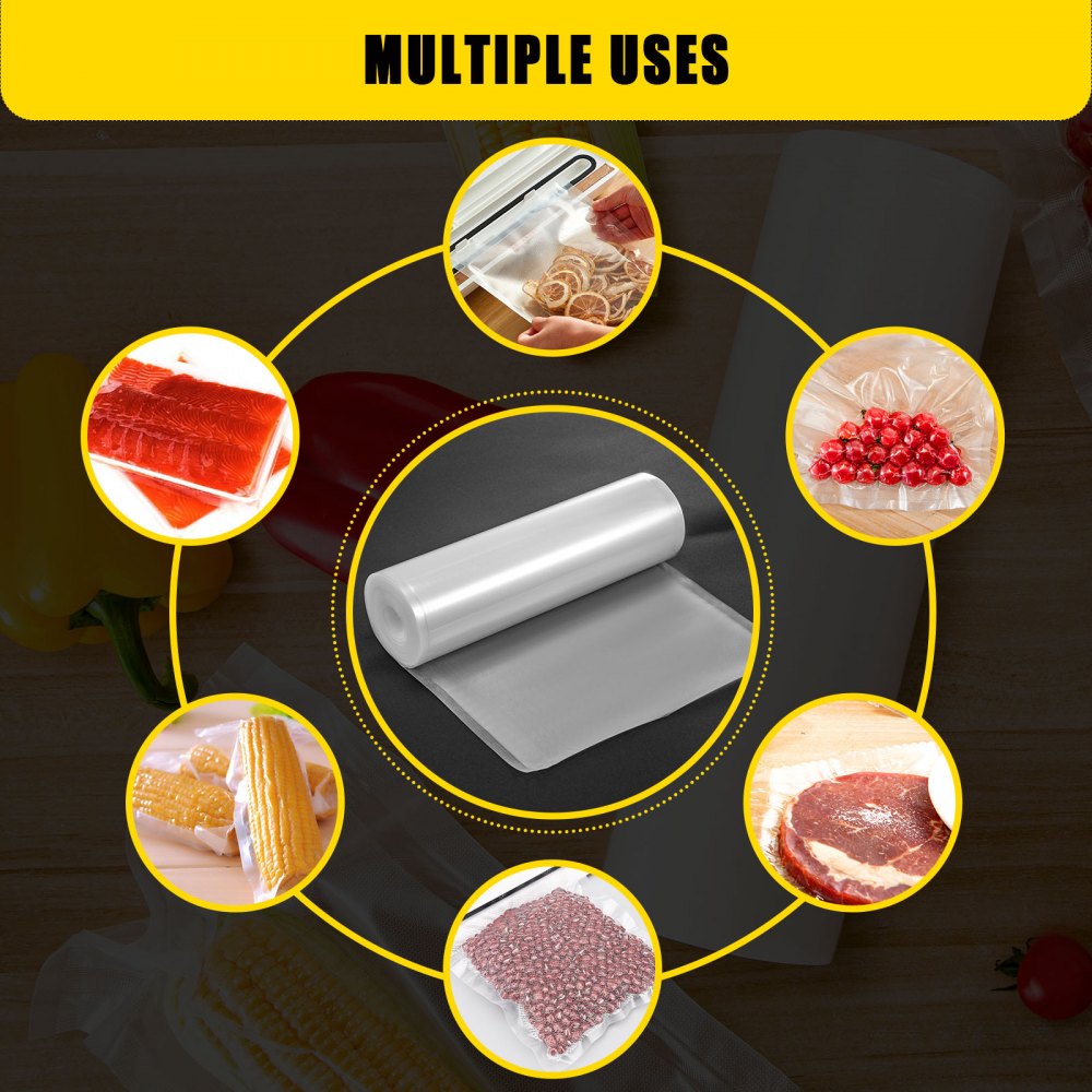 Vevor Vacuum Seal Bags Vacuum Food Storage Bag 7.9 Inch X 50 Ft 2 Packs