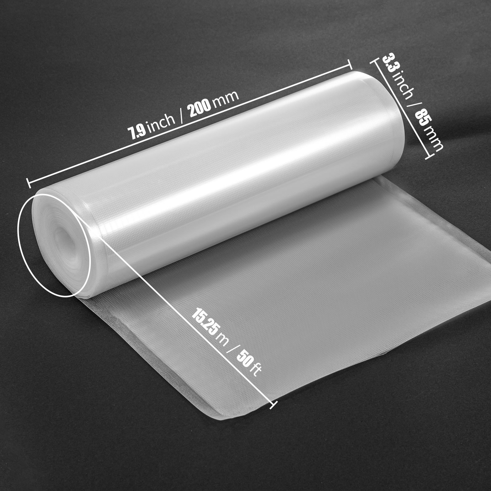 Vevor Vacuum Seal Bags Vacuum Food Storage Bag 7.9 Inch X 50 Ft 2 Packs