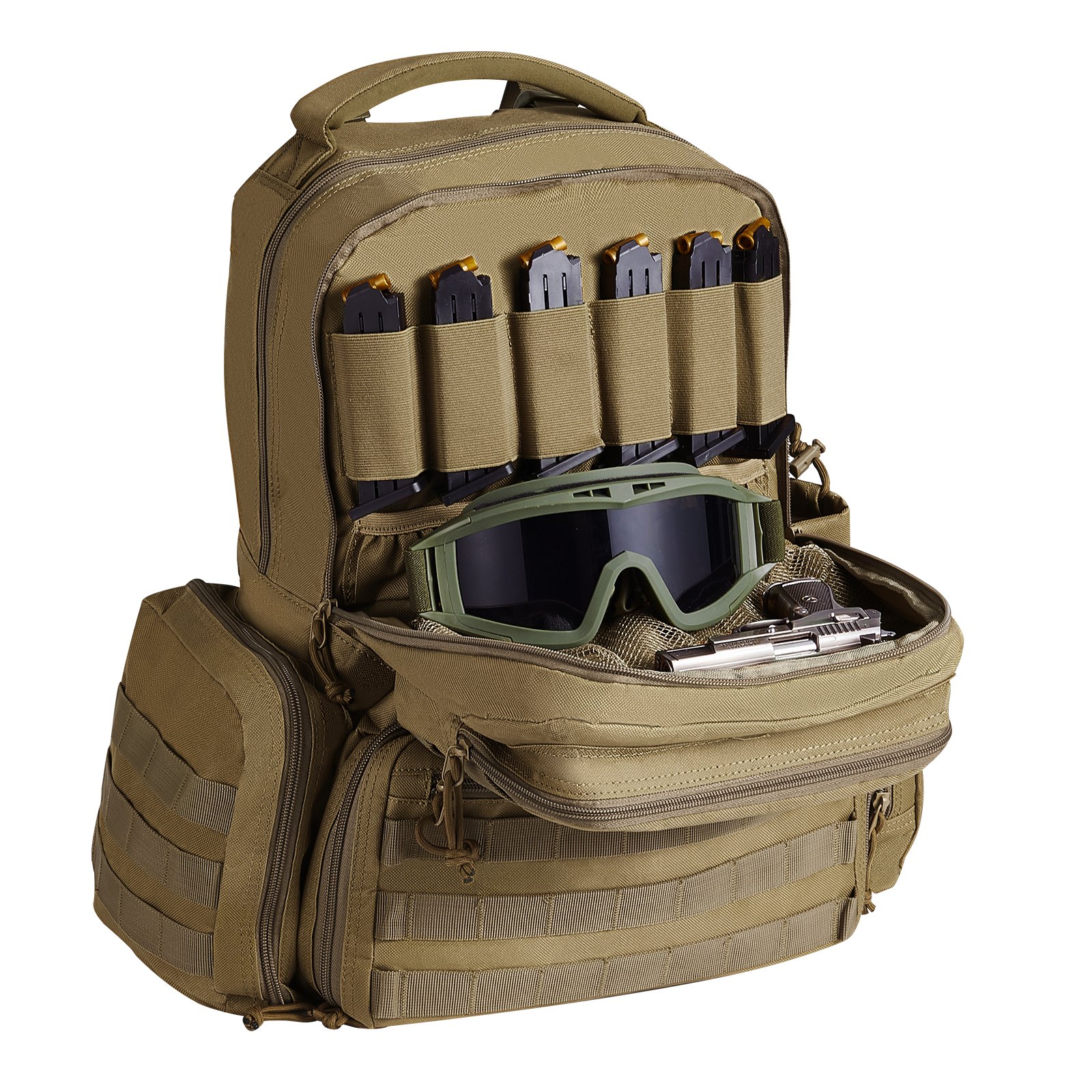 VEVOR Gun Range Backpack — 6-Pistol Shooting Range Bag