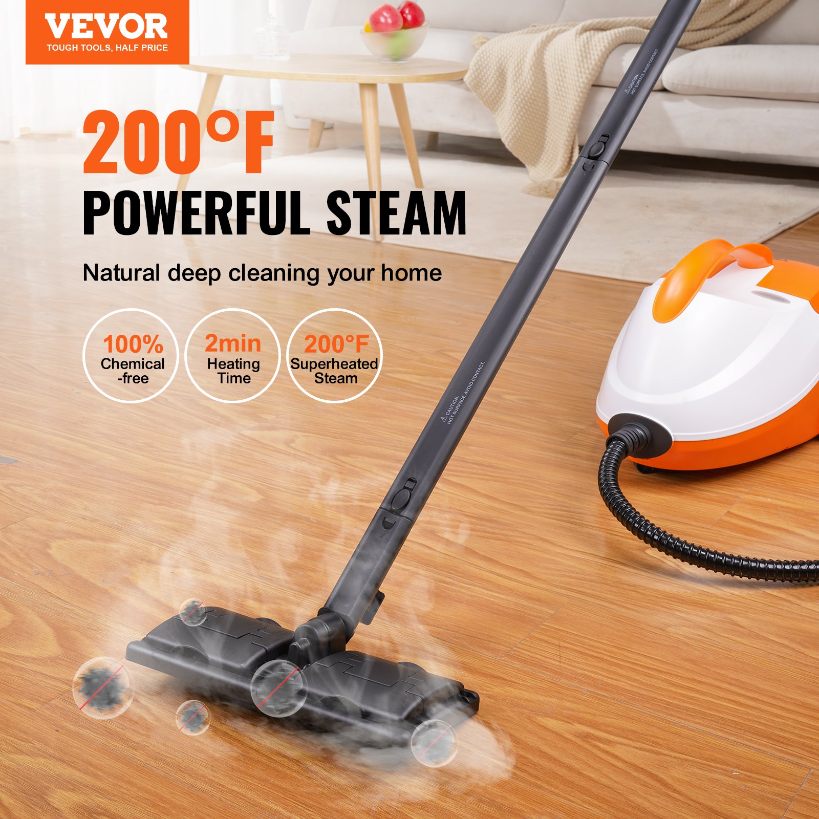 VEVOR Steam Cleaner for Home Use, Portable Steam Cleaner with 20