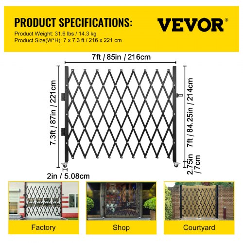 VEVOR Folding Security Gate: Protecting with Precision