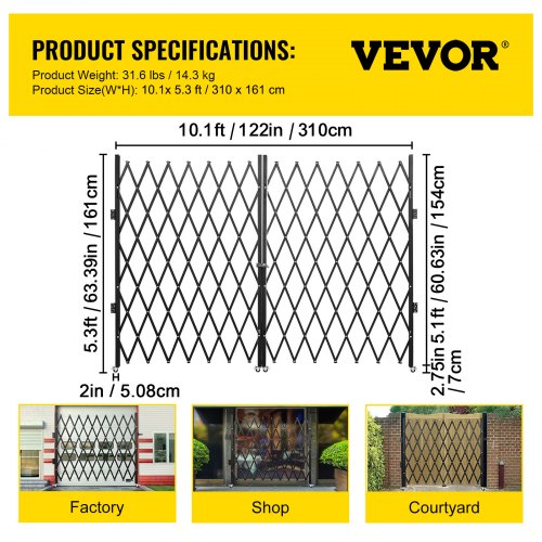 VEVOR Folding Security Gate: Protecting with Precision