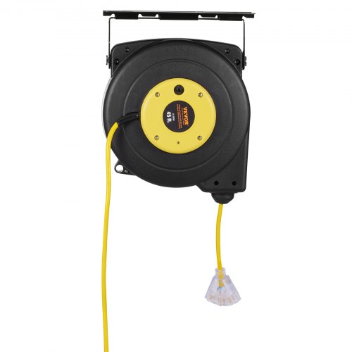 VEVOR Extension Cord Hose Reel – 45FT Retractable Power Reel