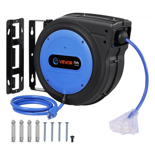 VEVOR Retractable Cord Reel – Auto Rewind & Wall Mount