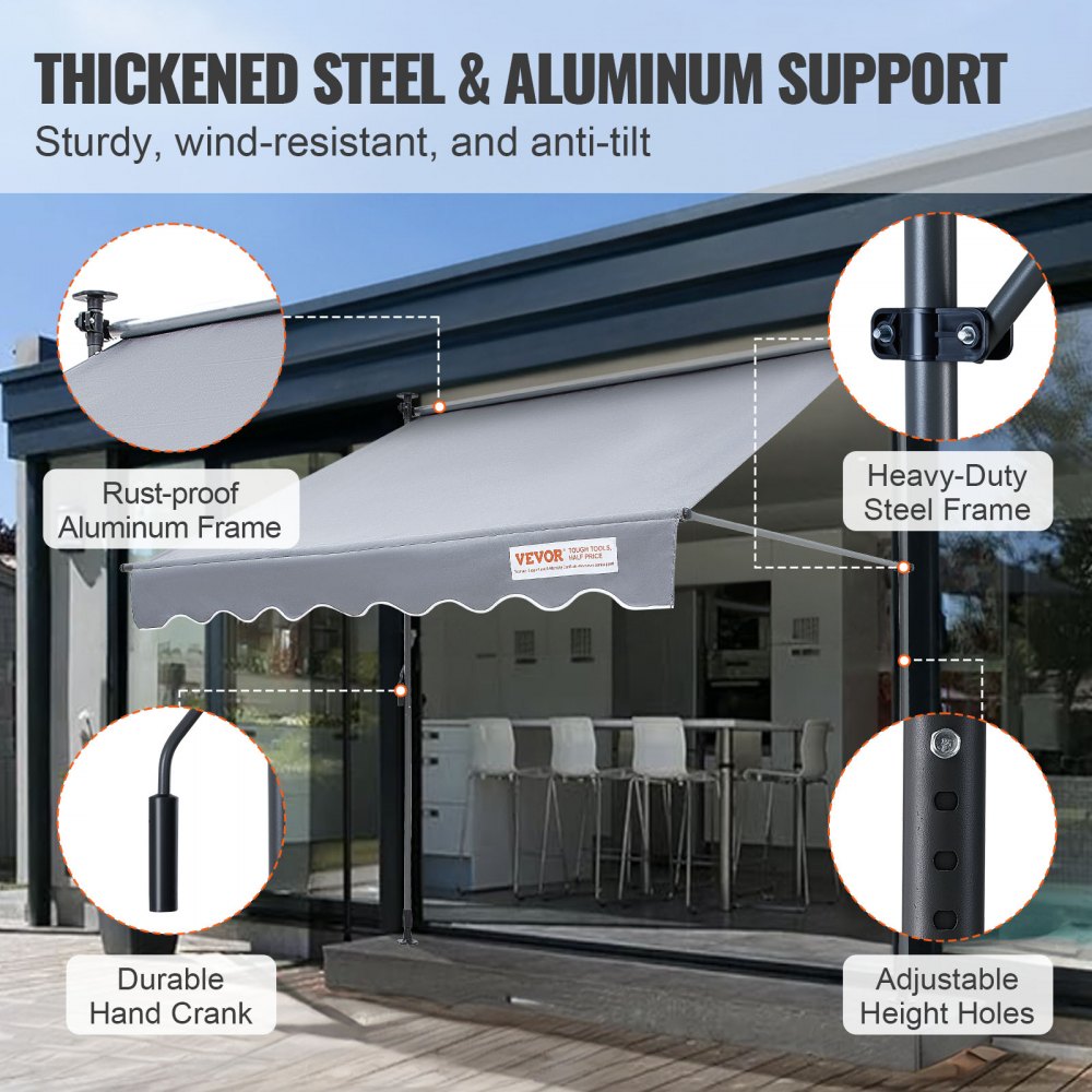VEVOR Manual Retractable Awning 78 Outdoor Retractable Patio Awning vevor-manual-retractable-awning-78-outdoor-retractable-patio-awning