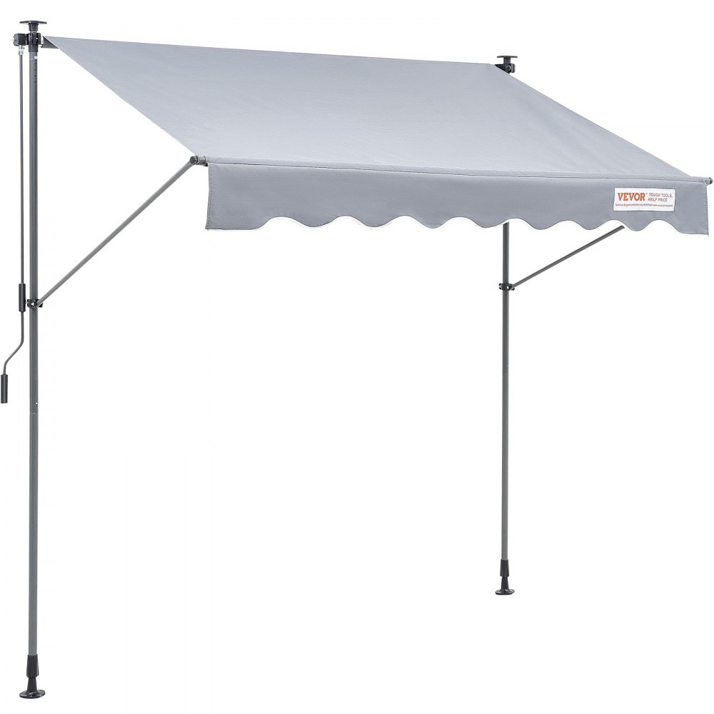 VEVOR Manual Retractable Awning, 78" Outdoor Retractable Patio Awning ...