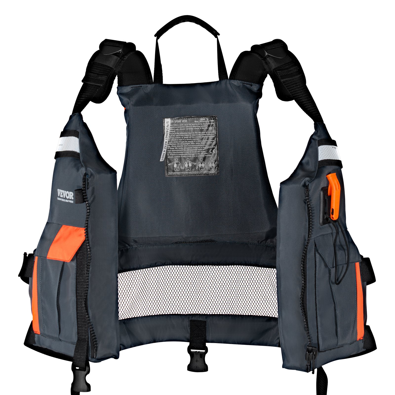 VEVOR Life Vest for Watersports (PFD), Life Jacket with Waterproof ...