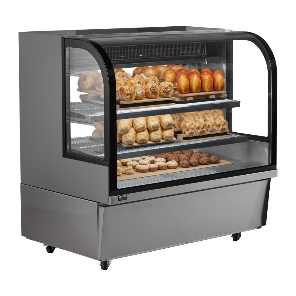 Fridge Casing VEVOR Refrigerated Display Case Bakery Display Fridge Case 18 cu ft ...