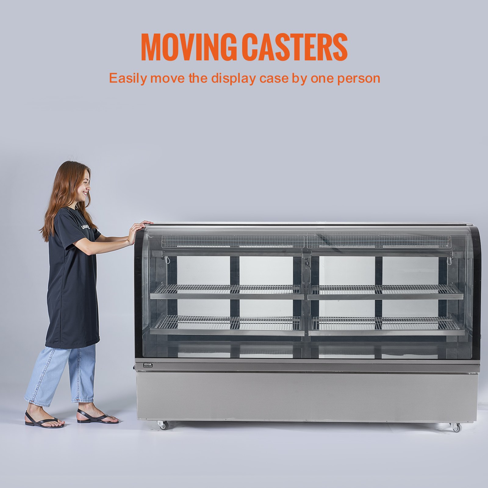 Fridge Casing VEVOR Refrigerated Display Case Bakery Display Fridge Case 32 cu ft ...