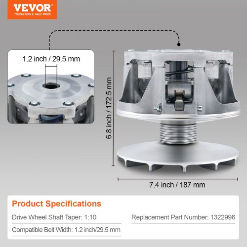 VEVOR Primary Drive Clutch Fits for Polaris RZR 800 2010-2014