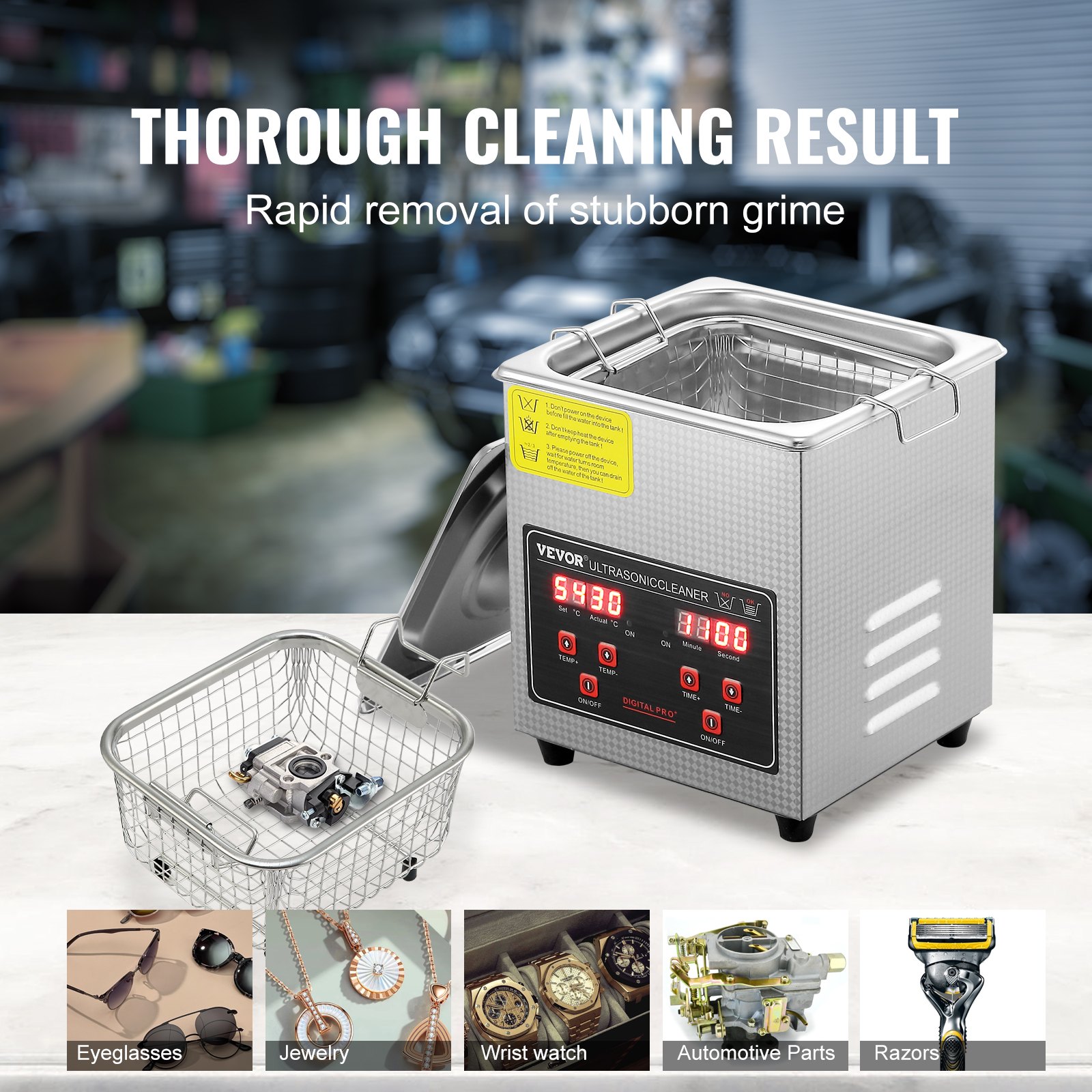 VEVOR Ultrasonic Cleaner with Digital Timer & Heater, Professional ...