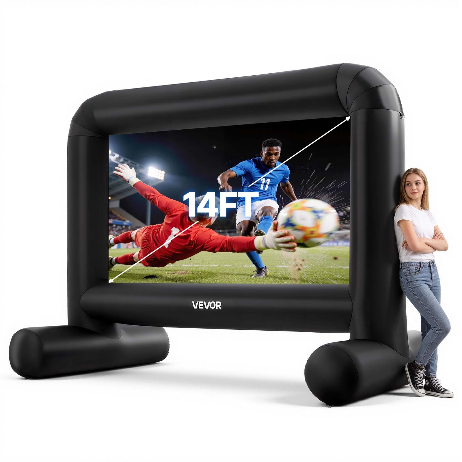 VEVOR Pantalla de cine inflable VEVOR, pantalla de proyección inflable ...