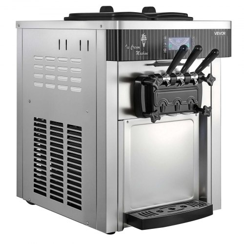 VEVOR Commercial Soft Ice Cream Machine – 20-28L/H, 3 Flavor