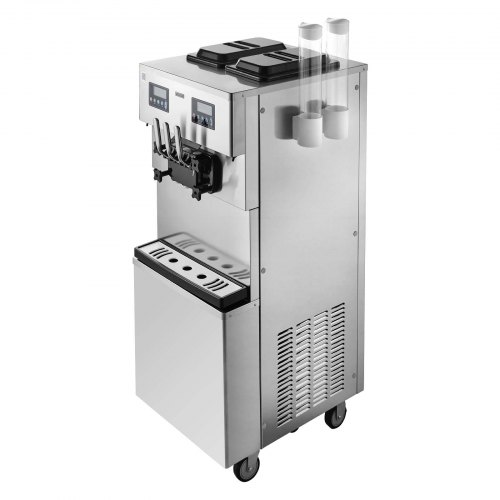 VEVOR Commercial Ice Cream Machine, 34-44L/H Yield, Dual