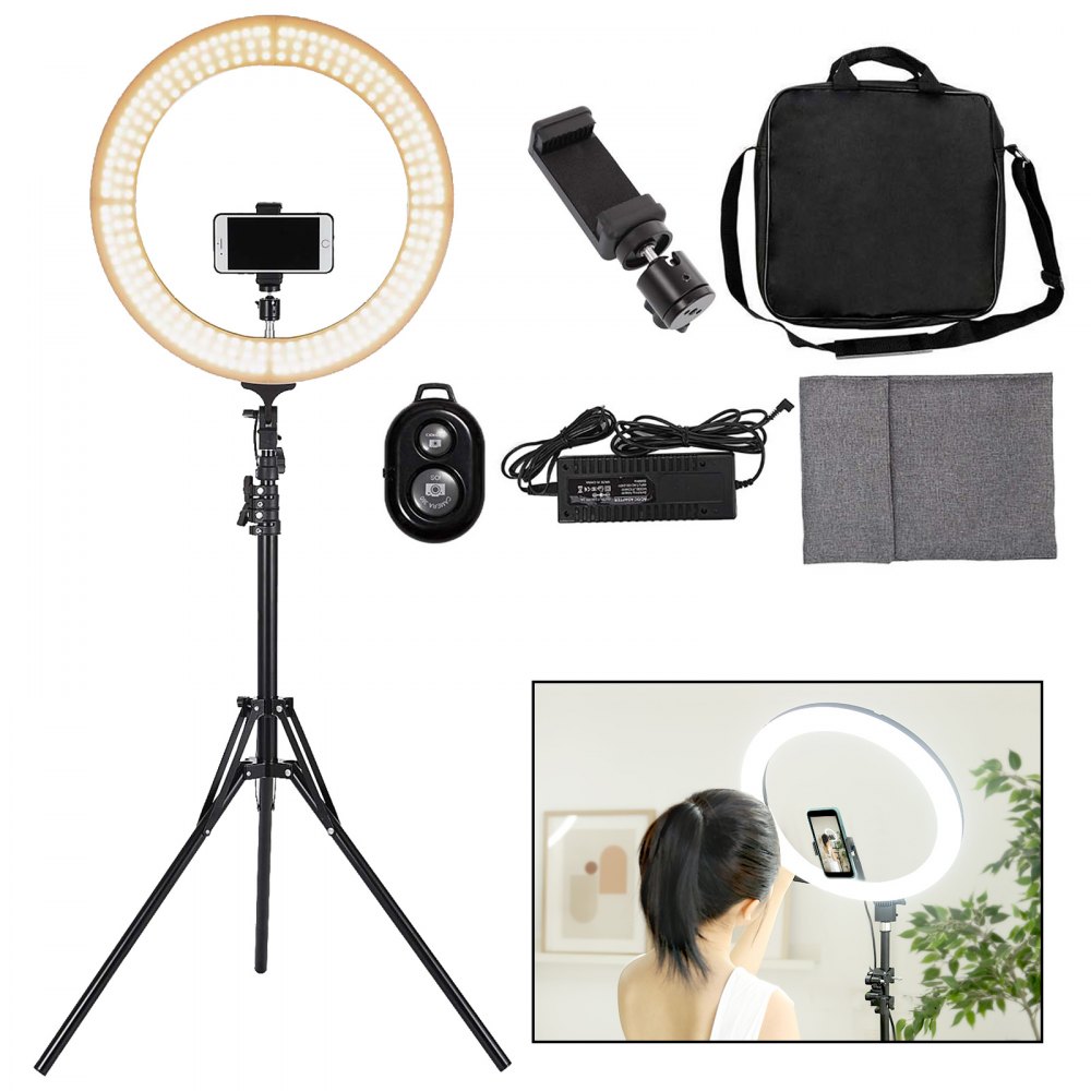 VEVOR 19inch Ring Light,LED Dimmable Ring Light 19inch,Large Ring Light