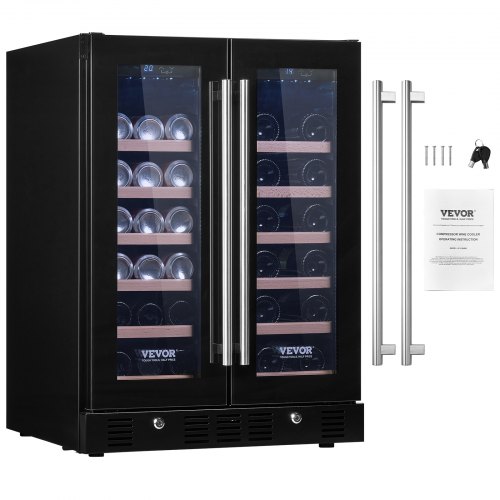 VEVOR Wine Cooler, 78 Cans and 20 Bottles Under Counter Builtin or Freestanding Wine