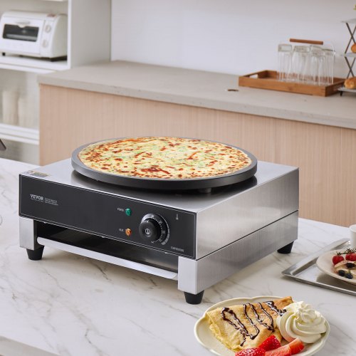 VEVOR 16-Inch Electric Crepe Maker Commercial Crepe Machine 1700W Non ...